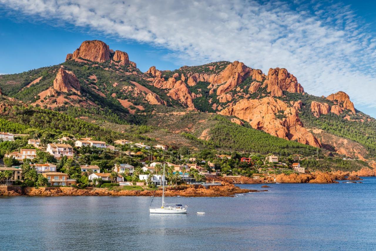Agay Cap Esterel Le Hameau F2 Clim Plein Sud Dernier Etage Magnifique Vue Mer Saint-Raphaël Exteriér fotografie