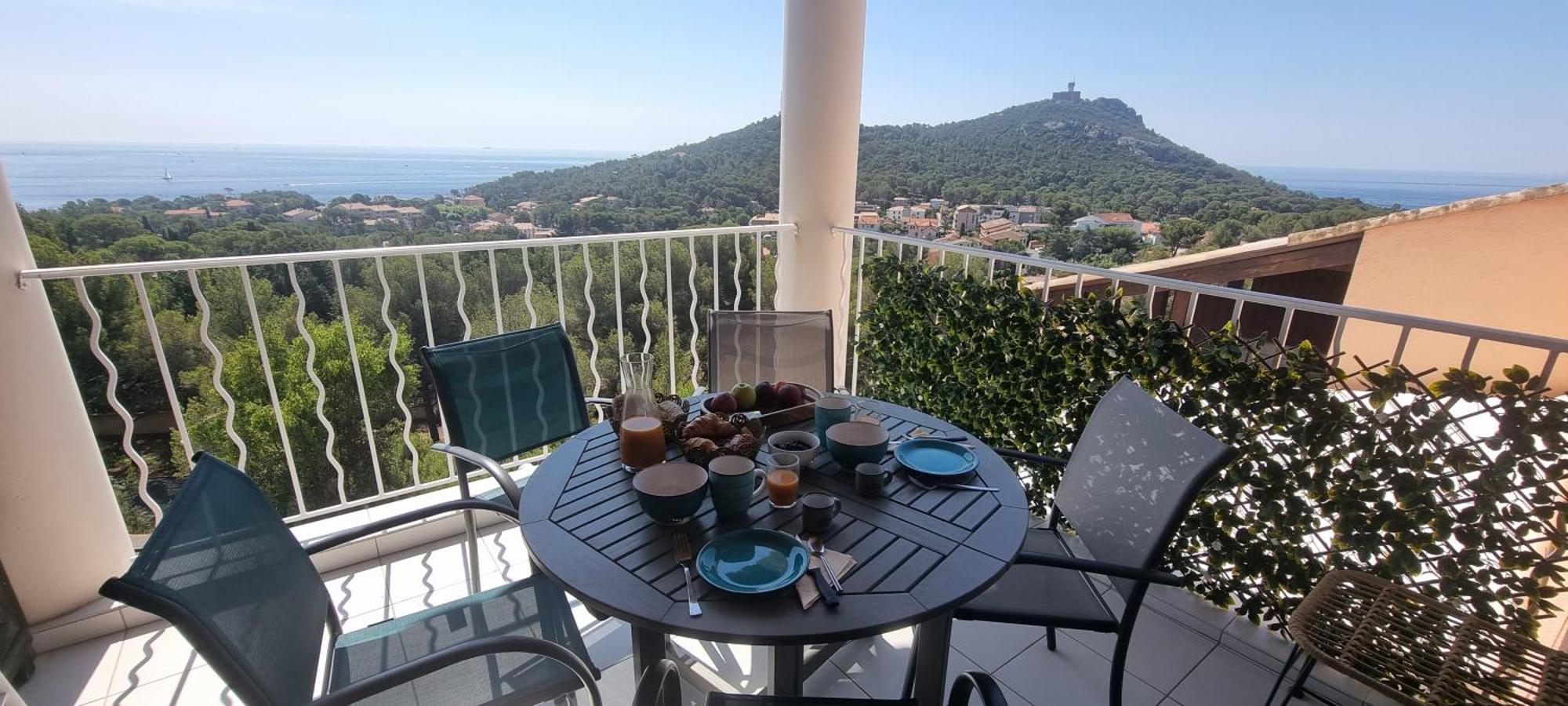 Agay Cap Esterel Le Hameau F2 Clim Plein Sud Dernier Etage Magnifique Vue Mer Saint-Raphaël Exteriér fotografie